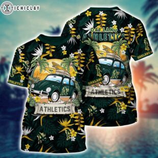 MLB Oakland Athletics All Over Print T-Shirt Fusion Elegance For Sports Enthusiasts