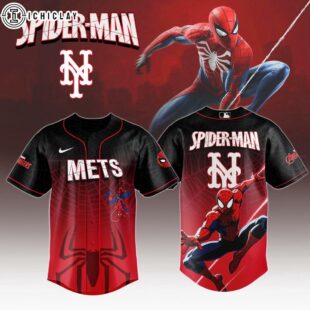 New York Mets MLB x Spider Man Game Night Baseball Jersey Shirts