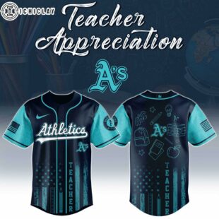 Oakland Athletics MLB xTeacher Appreciation Day Baseball Jersey Shirt