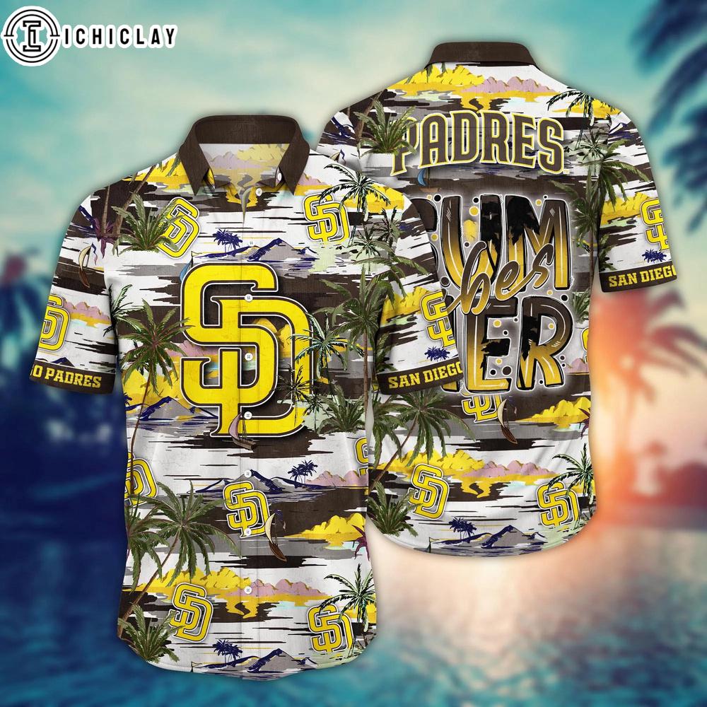 San Diego Padres MLB Flower Summer Hawaii Shirt For Fans San Diego Padres MLB Flower Summer Hawaii Shirt For Fans