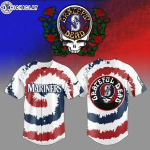 Seattle Mariners MLB x Grateful Dead Baseball Jersey Shirt