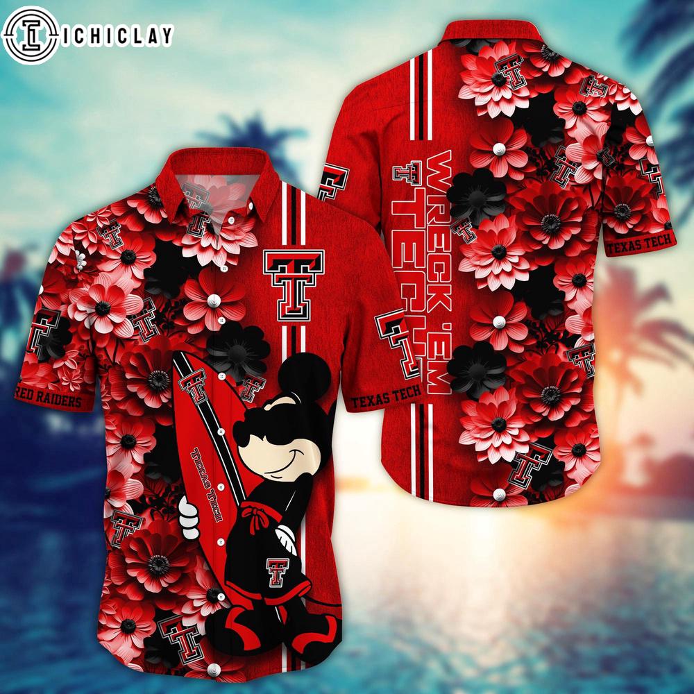 Texas Tech Red Raiders NCAA Mickey Mouse Hawaiian Shirt Gift For Fans Texas Tech Red Raiders NCAA Mickey Mouse Hawaiian Shirt Gift For Fans