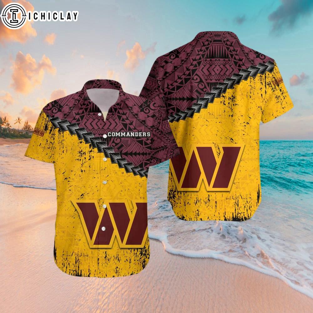 Washington Commanders Tribal Spirit Hawaiian Shirt Washington Commanders Tribal Spirit Hawaiian Shirt