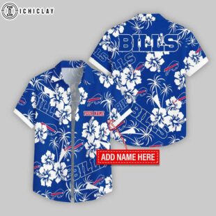 Custom Name Buffalo Bills Hibicus Hawaiian Shirts For Fans
