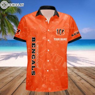 Custom Name Cincinnati Bengals I Have Two Titles Father's Day Hawaiian Shirt For Fans