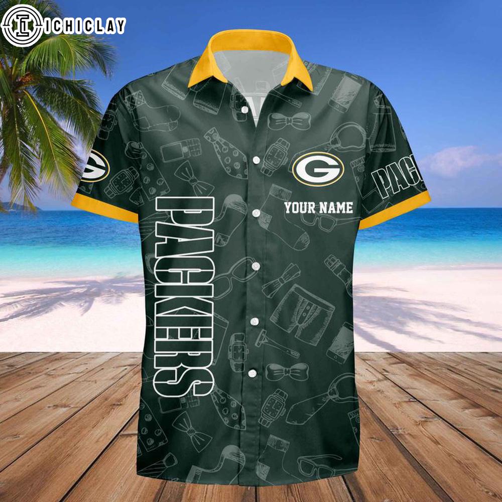 Custom Name Green Bay Packers I Have Two Titles Father's Day Hawaiian Shirt For Fans Custom Name Green Bay Packers I Have Two Titles Father's Day Hawaiian Shirt For Fans