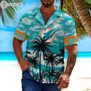 Custom Name Miami Dolphins NFL Hawaiian Shirt For Fans