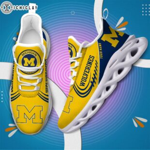 Custom Name Michigan Wolverines Sport Max Soul Shoes For Fans