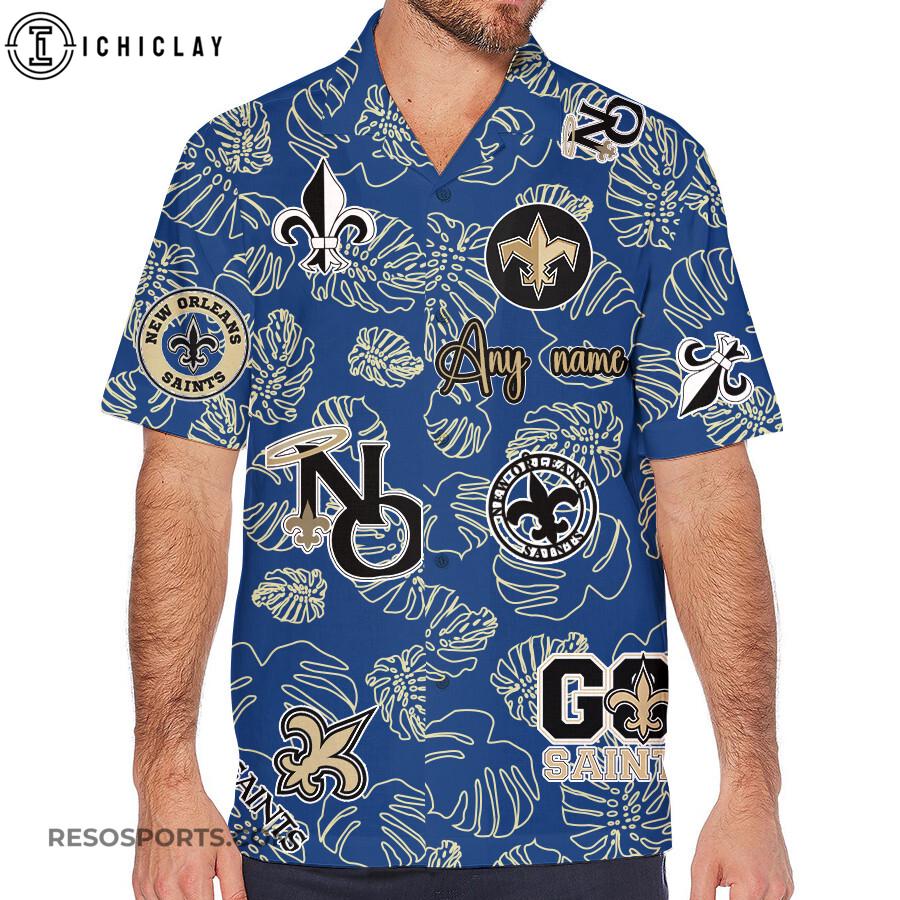 Custom Name New Orleans Saints NFL Hawaiian Shirt For Fans Custom Name New Orleans Saints NFL Hawaiian Shirt For Fans