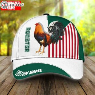 Custom Name Rooster Mexico Baseball Cap Gift For Adults