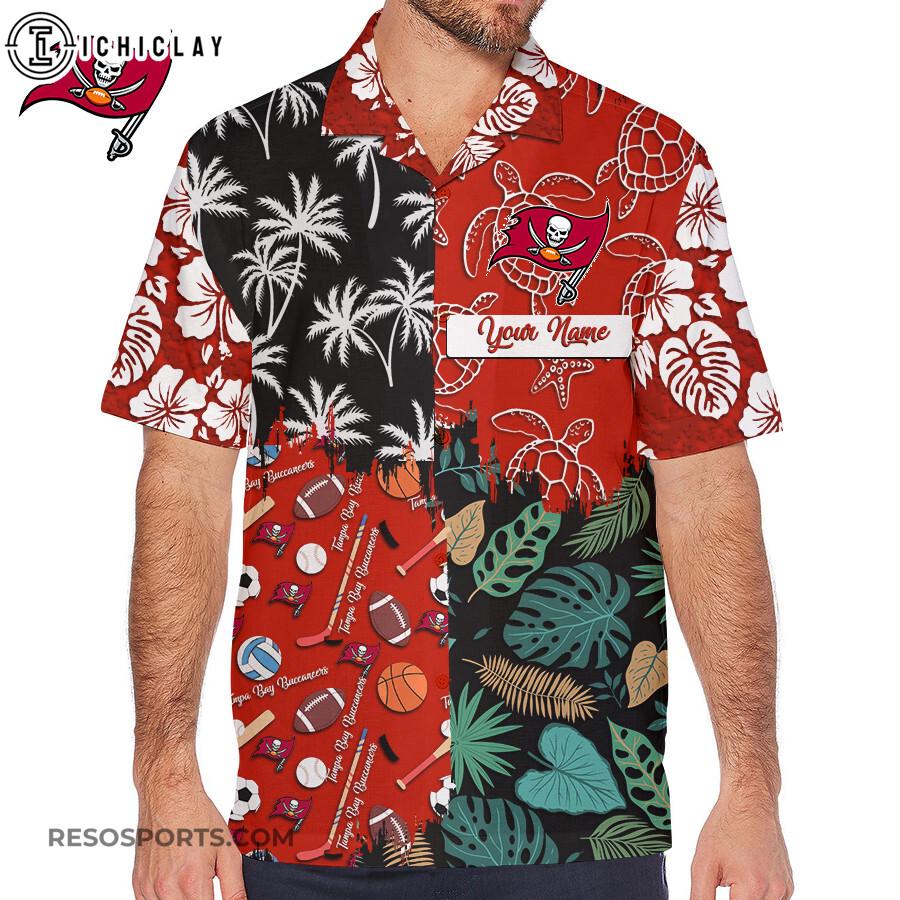 Custom Name Tampa Bay Buccaneers NFL Hawaiian Shirt For Fans Custom Name Tampa Bay Buccaneers NFL Hawaiian Shirt For Fans
