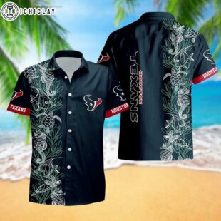 Houston Texans Turtle Seaweed Pattern Hawaiian Shirt