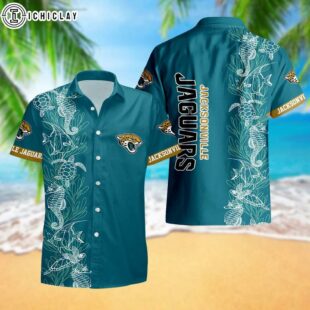 Jacksonville Jaguars Turtle Seaweed Pattern Hawaiian Shirt