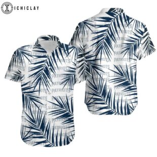 New England Patriots Tropical Leaves Hawaiian Shirt