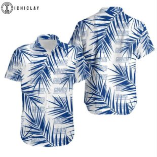 New York Giants Tropical Leaves Hawaiian Shirt