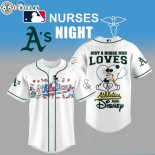 Oakland Athletics MLB x Nurse Mickey Baseball Jersey Shirt