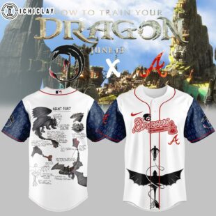 Atlanta Braves MLB x How to Train Your Dragon Baseball Jersey For Fans