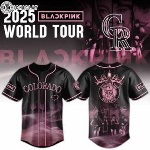 Colorado Rockies MLB x Black Pink World Tour Baseball Jersey For Fans
