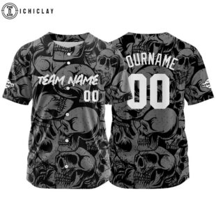 Custom Name And Number Black&Grey Baseball Jersey Shirts