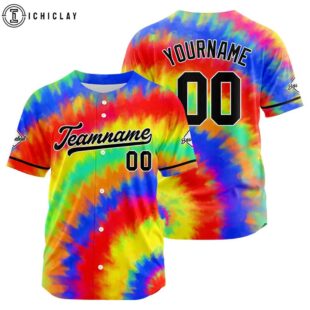 Custom Name And Number Blue-Red-Green-Yellow Baseball Jersey Shirts