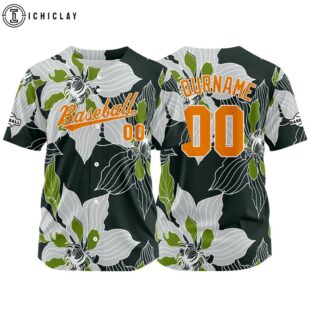 Custom Name And Number Gray-Black-Orange Baseball Jersey Shirts