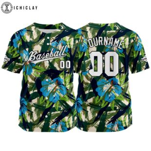 Custom Name And Number Green-Blue-Black Baseball Jersey Shirts
