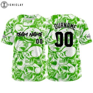 Custom Name And Number Green&White Baseball Jersey Shirts