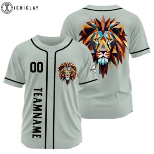 Custom Name And Number Lion Face Baseball Jersey Shirts