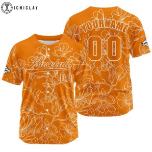 Custom Name And Number Orange Baseball Jersey Shirts