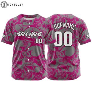 Custom Name And Number Violet&Grey Baseball Jersey Shirts