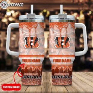 Custom Name Cincinnati Bengals NFL Tumbler 40Oz Handle For Fans