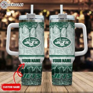 Custom Name New York Jets NFL Tumbler 40Oz Handle For Fans