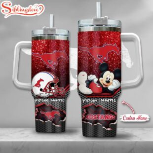 Custom Name New York Mets NCAA Mickey Mouse Tumbler 40Oz Handle