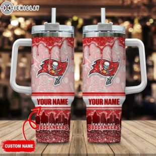 Custom Name Tampa Bay Buccaneers NFL Tumbler 40Oz Handle For Fans