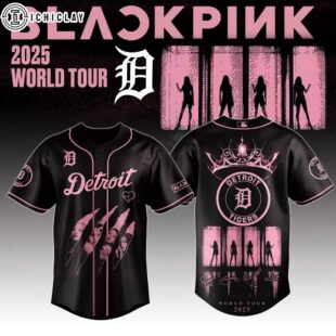 Detroit Tigers MLB x Black Pink Deadline World Tour Baseball Jersey For Fans