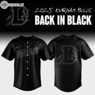 Durham Bulls MLB Back In Black Baseball Jersey For Fans