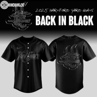 Hartford Yard Goats MLB Back In Black Baseball Jersey For Fans