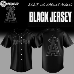Los Angeles Angels MLB Back In Black Baseball Jersey For Fans
