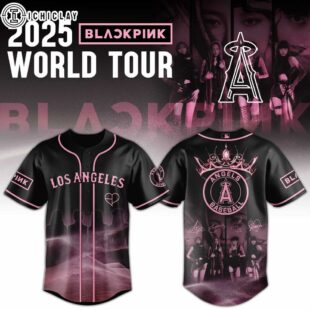 Los Angeles Angels MLB x Black Pink World Tour Baseball Jersey For Fans