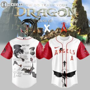 Los Angeles Angels MLB x How to Train Your Dragon Baseball Jersey For Fans