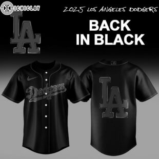 Los Angeles Dodgers MLB Back In Black Baseball Jersey For Fans