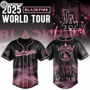 Los Angeles Dodgers MLB x Black Pink World Tour Baseball Jersey For Fans
