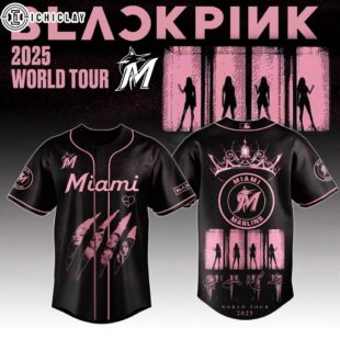 Miami Marlins MLB x Black Pink Deadline World Tour Baseball Jersey For Fans