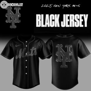 New York Mets MLB Back In Black Baseball Jersey For Fans