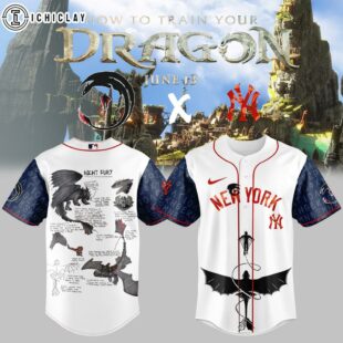 New York Yankees MLB x How to Train Your Dragon Baseball Jersey For Fans