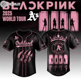 Oakland Athletics MLB x Black Pink Deadline World Tour Baseball Jersey For Fans