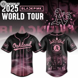 Oakland Athletics MLB x Black Pink World Tour Baseball Jersey For Fans