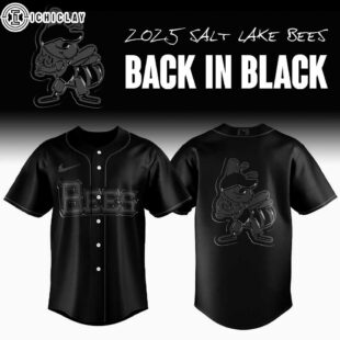 Salt Lake Bees MLB Back In Black Baseball Jersey For Fans