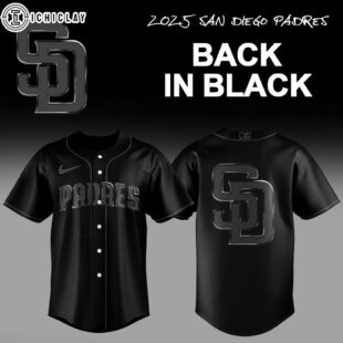 San Diego Padres MLB Back In Black Baseball Jersey For Fans