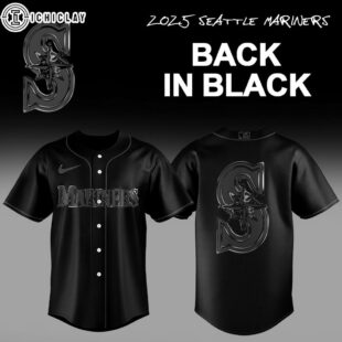 Seattle Mariners MLB Back In Black Baseball Jersey For Fans